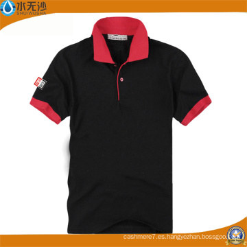 Fábrica de algodón de los hombres polo camisetas Piqué bordado de Polo Camisetas